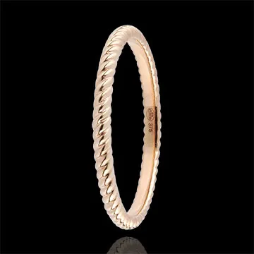 Anello Fune d'Oro - Oro rosa - 9 carati