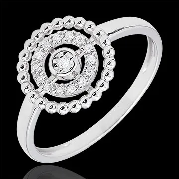 Bague Fleur de Sel - cercle - or blanc 18 carats