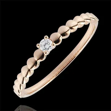 Bague Solitaire Bonbons d'or or rose 9 carats