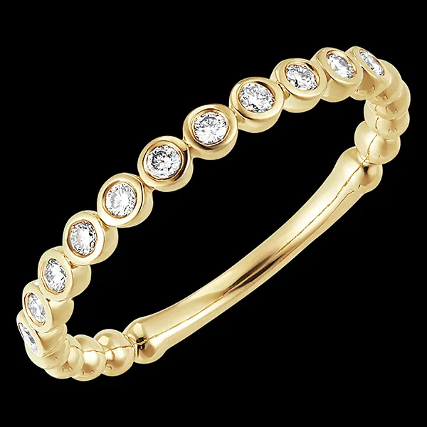 Trauring Fleur de Sel - 18 Karat Gelbgold