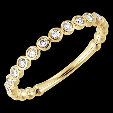 Salt Flower wedding ring - 18 carat yellow gold