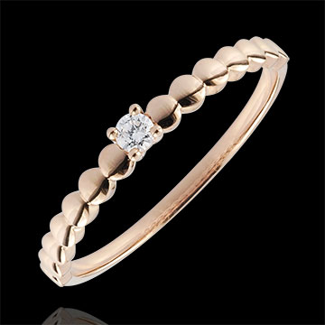 Solitaire Ring Golden Sweet - Pink Gold