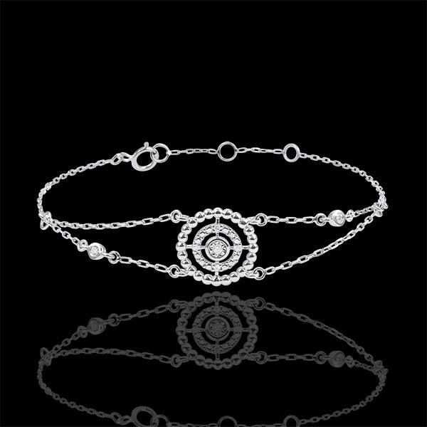 Bracelet Salty Flower - circle - white gold and diamonds
