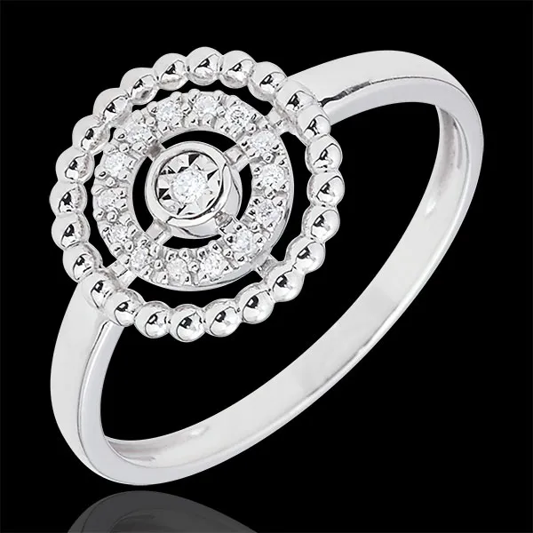 Ring Salty Flower - circle - white gold