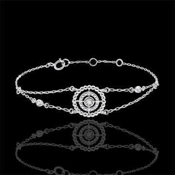 Armband Fleur de Sel - Kranz - Weißgold und Diamanten