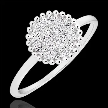 Anillo Penelope - oro blanco de 9 quilates y diamantes
