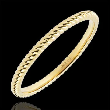 Anillo Cuerda de Oro - oro amarillo 9 quilates