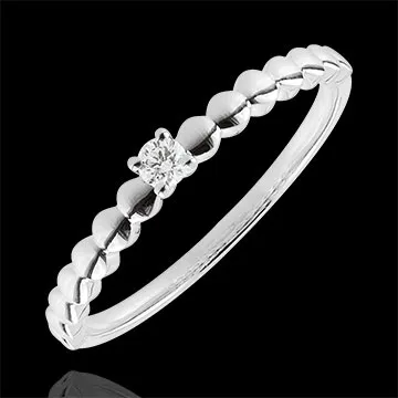 Anillo Solitario Caramelos de Oro - oro blanco 9 quilates 