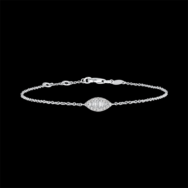 Bracelet Fraîcheur - Regard Levant - or blanc 9 carats et diamants