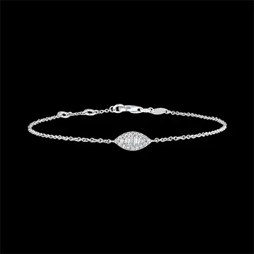 Bracelet Fraîcheur - Regard Levant - or blanc 9 carats et diamants
