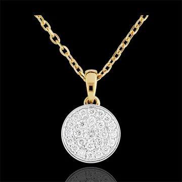Collier Ma Constellation bicolore - 0.163 carat - or blanc et or jaune 9 carats
