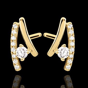 Boucles d'oreilles diamants Erina - or jaune 18 carats