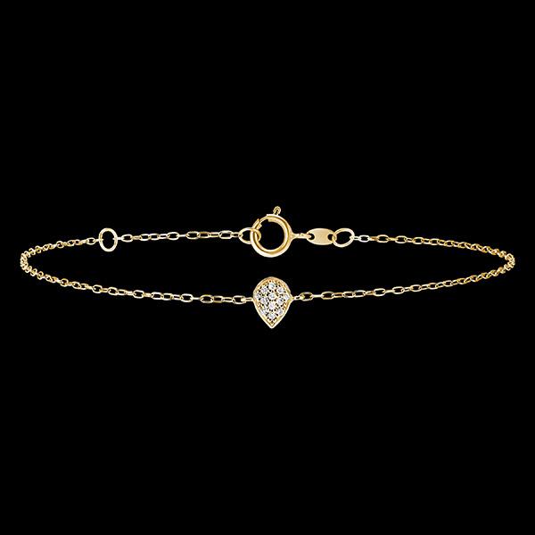 Bracelet Fraîcheur - Alphée - or jaune 9 carats et diamants