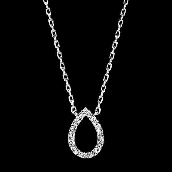 Collier Fraîcheur - Alphée - or blanc 9 carats et diamants