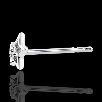 Boucles d'oreilles Abondance - Mon Étoile - or blanc 9 carats et diamants