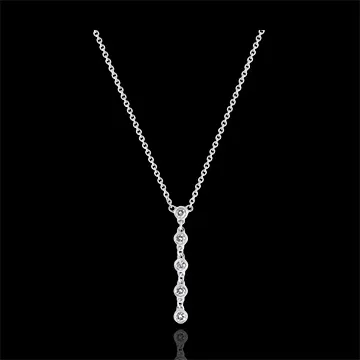 Collier Fraîcheur - Scintillant - or blanc 9 carats et diamants