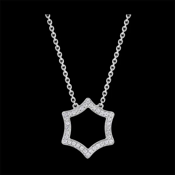 Collier Fraîcheur - Lux - or blanc 18 carats et diamants