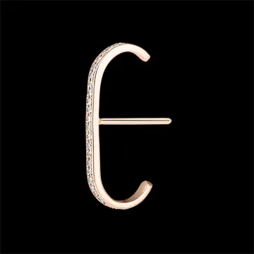 Boucles d'oreilles Puces pavées Fraîcheur - Ellis - or rose 9 carats et diamants