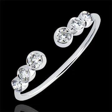 Bague Abondance - Suspension - or blanc 9 carats et diamants