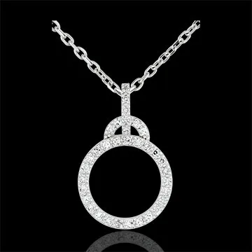 Pendentif Onphale - or blanc 9 carats