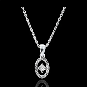 Pendentif Abondance - Petite Pampille - or blanc 9 carats 