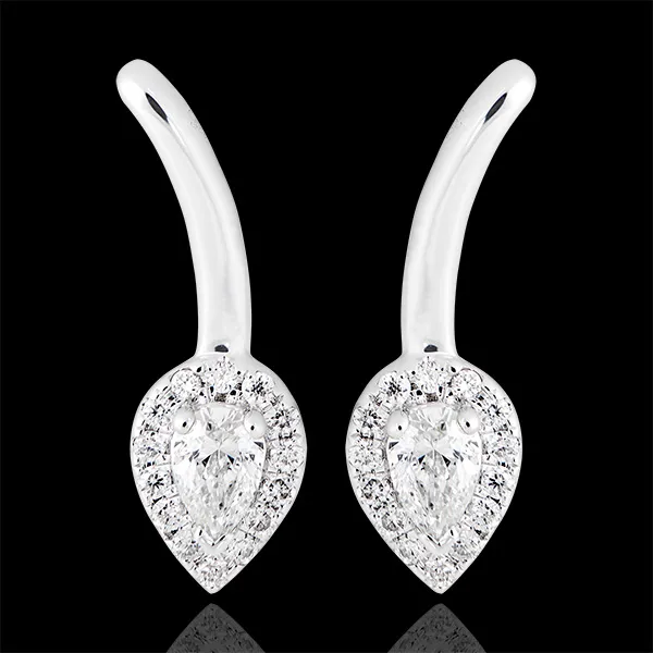 Boucles d'oreilles Bourgeon - or blanc 18 carats et diamants