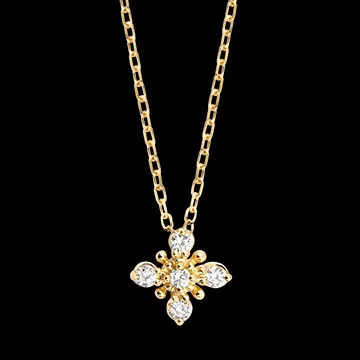 Collier Crisento – Or jaune 9 carats et diamants synthétiques