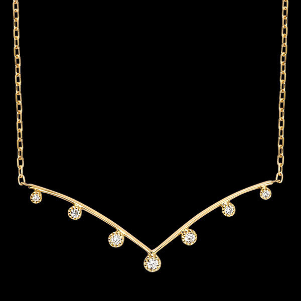 Collier Elanzia – Or jaune 9 carats et diamants synthétiques
