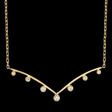 Collier Elanzia – Or jaune 9 carats et diamants synthétiques