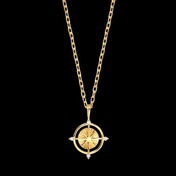 Collier Oriane – Or jaune 9 carats et diamants synthétiques