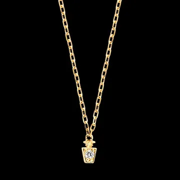 Collier Elixia – Or jaune 9 carats et diamant synthétique
