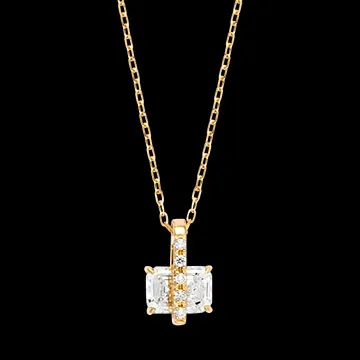 Collier Soléria – Or jaune 9 carats, diamants synthétiques