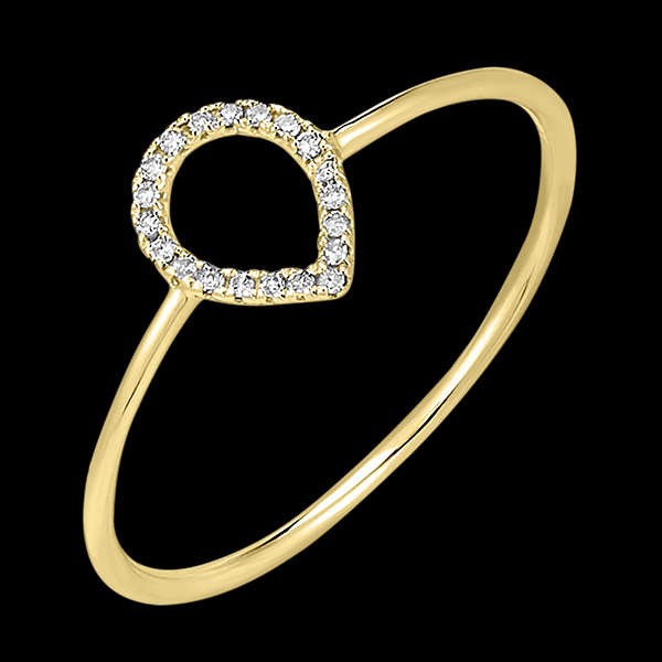 Bague Fraîcheur - Alphée - or jaune 9 carats et diamants