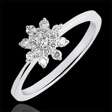 Bague Fraicheur - Fleur des Cimes - or blanc 18 carats et diamants