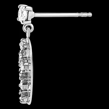 Boucles d'oreilles Fraîcheur - Andromède - or blanc 9 carats et diamants
