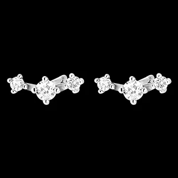 Boucles d'oreilles Fraîcheur - Tara - or blanc 9 carats et diamants