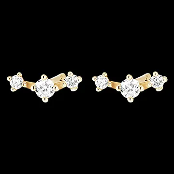 Boucles d'oreilles Fraîcheur - Tara - or jaune 9 carats et diamants