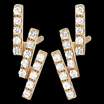 Boucles d'oreilles Fraîcheur - Polaris - or jaune 9 carats et diamants