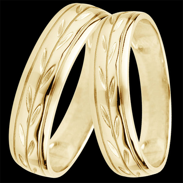 Fraîcheur Duo Wedding Bands – Yellow Gold – 9 Carat