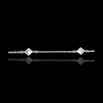 Bracelet Genèse - Diamants bruts - or blanc 9 carats