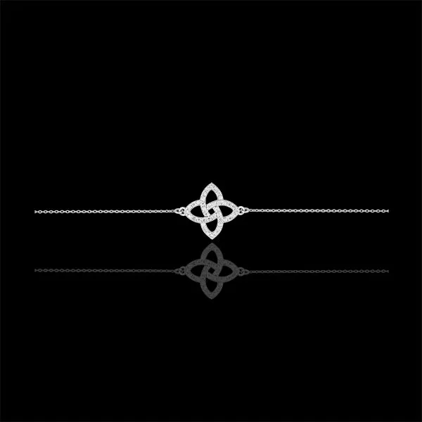 Bracelet or blanc 9 carats et diamants - Etoile Prisma