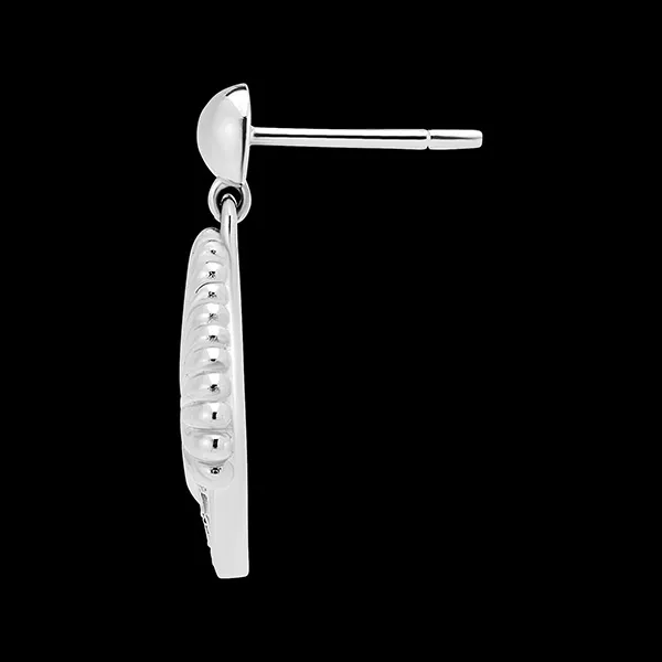 Boucles d'Oreilles Fraîcheur - Mare - or blanc 18 carats et diamants