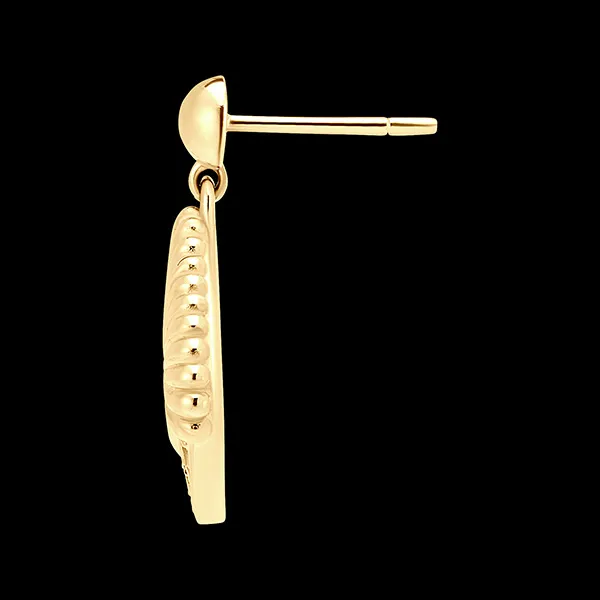 Boucles d'Oreilles Fraîcheur - Mare - or jaune 9 carats et diamants