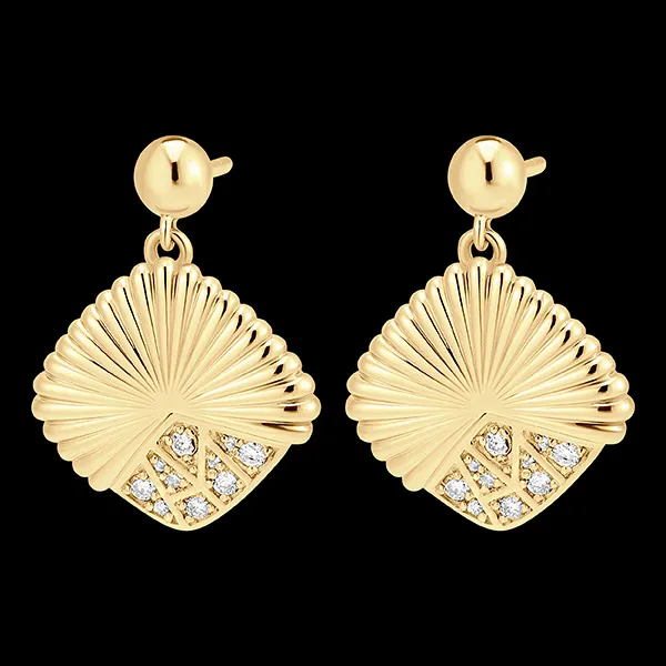 Freshness Earrings - Mare - 9-carat yellow gold and diamonds