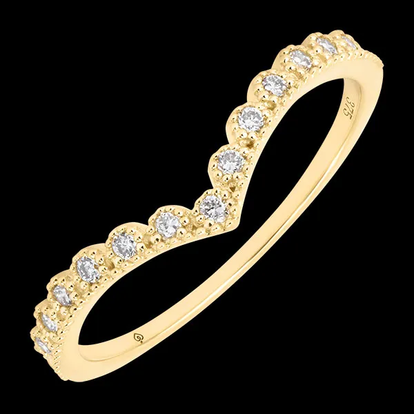Bague Nova – Or jaune 9 carats, diamants synthétiques