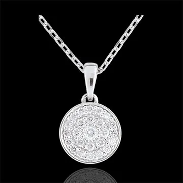 Collier Ma Constellation or blanc 9 carats - 0.163 carat