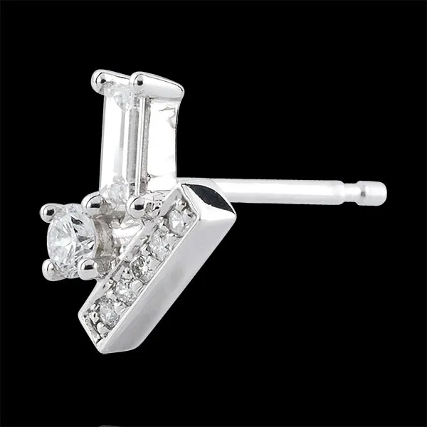 Boucles d'oreilles Diamants givrés - or blanc 18 carats