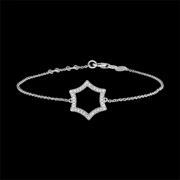 Bracelet Fraîcheur - Lux - or blanc 18 carats et diamants