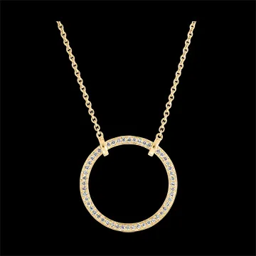 Freshness Necklace - Circé - yellow gold 18 carats and diamonds