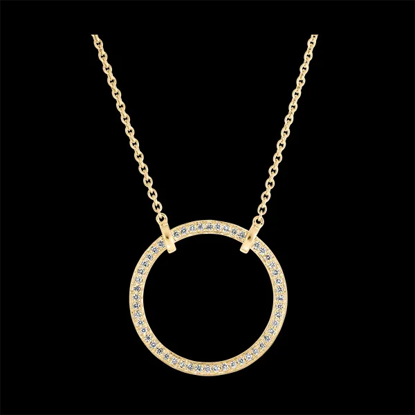 Freshness Necklace - Circé - yellow gold 9 carats and diamonds